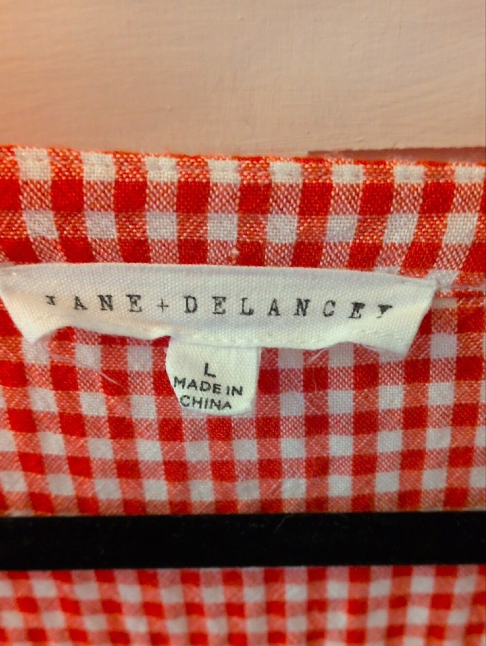 Jane & Delancy Red Gingham V-Neck Top - Picture 2 of 5